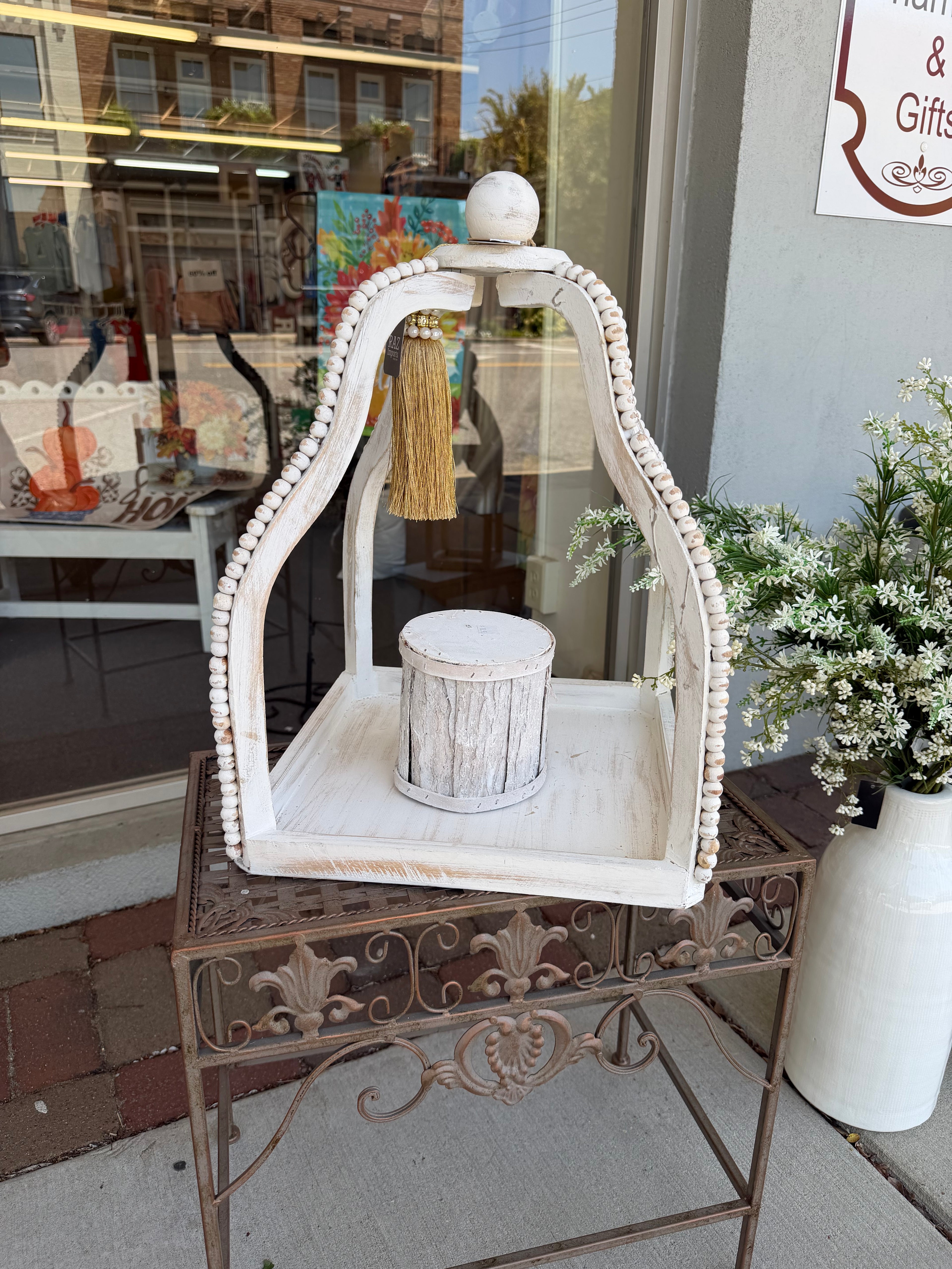 White Beaded Lantern