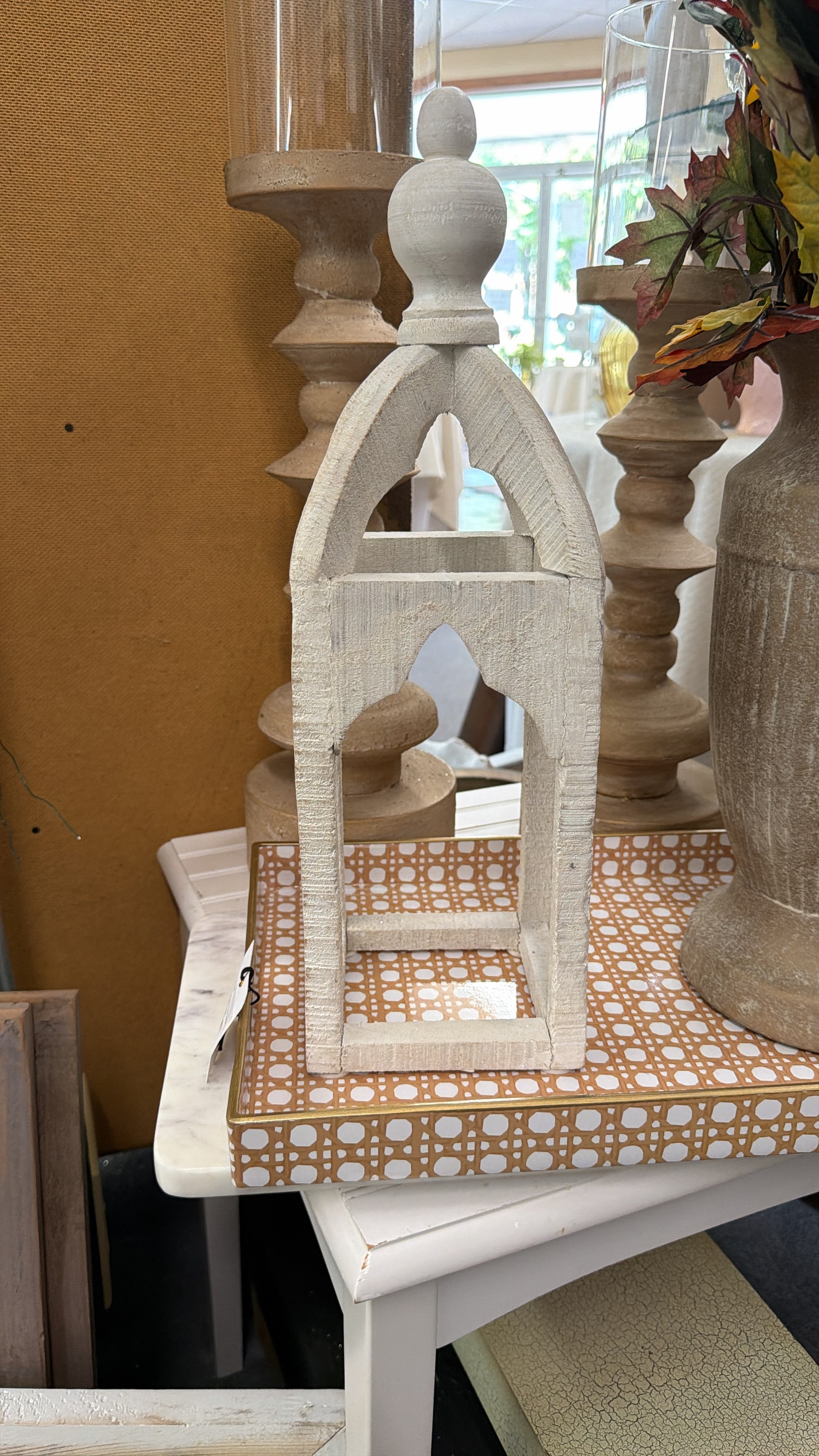 White Distressed Lantern